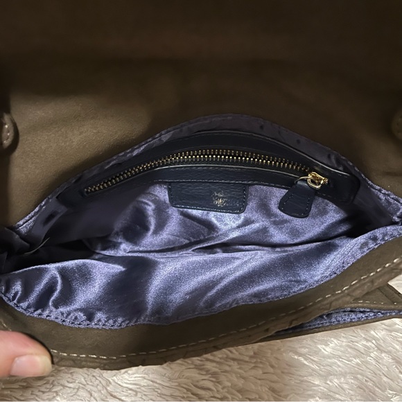 Neiman Marcus brown suede weave purse - Picture 4 of 8